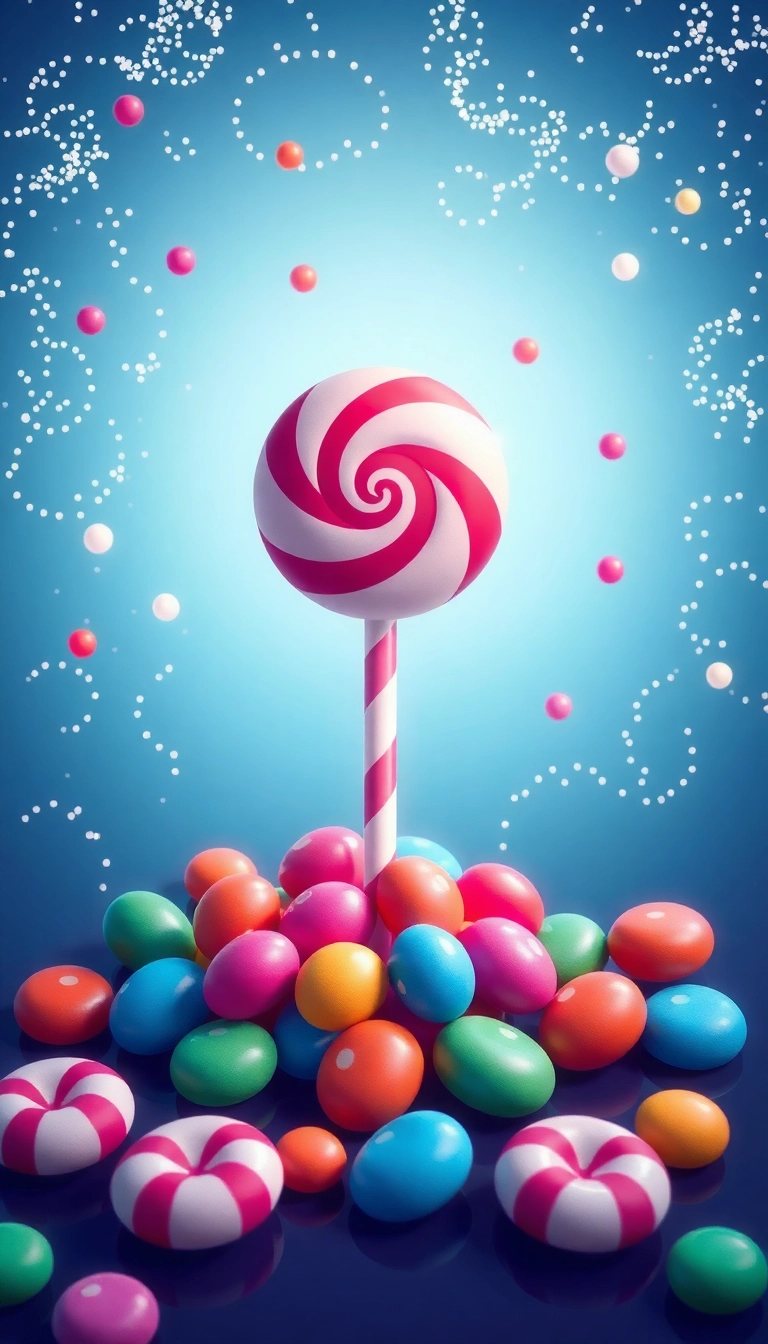 Free AI Mixed Candies Close Up iPhone Aesthetic Background